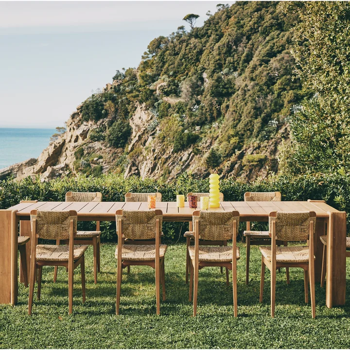 Gubi - C-Chair Outdoor Stuhl, teak