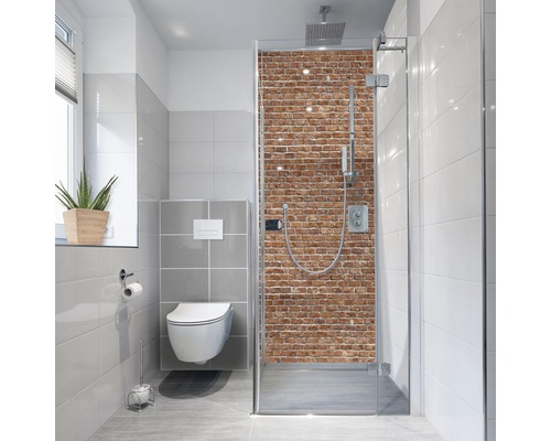 Douchewandpaneel mySpotti Fresh Brick Wall baksteen 255 x 100 cm FS-F1-945