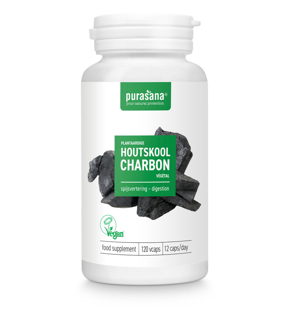 Purasana Plantaardige Houtskool/Charbon Vegetal Vegan (120 capsules)