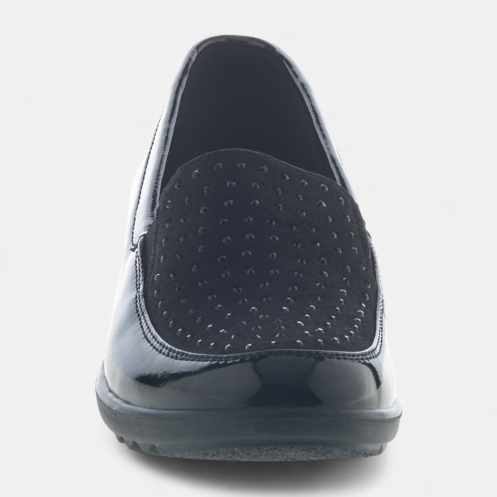 Mocassins pieds sensibles Femme noir vernis