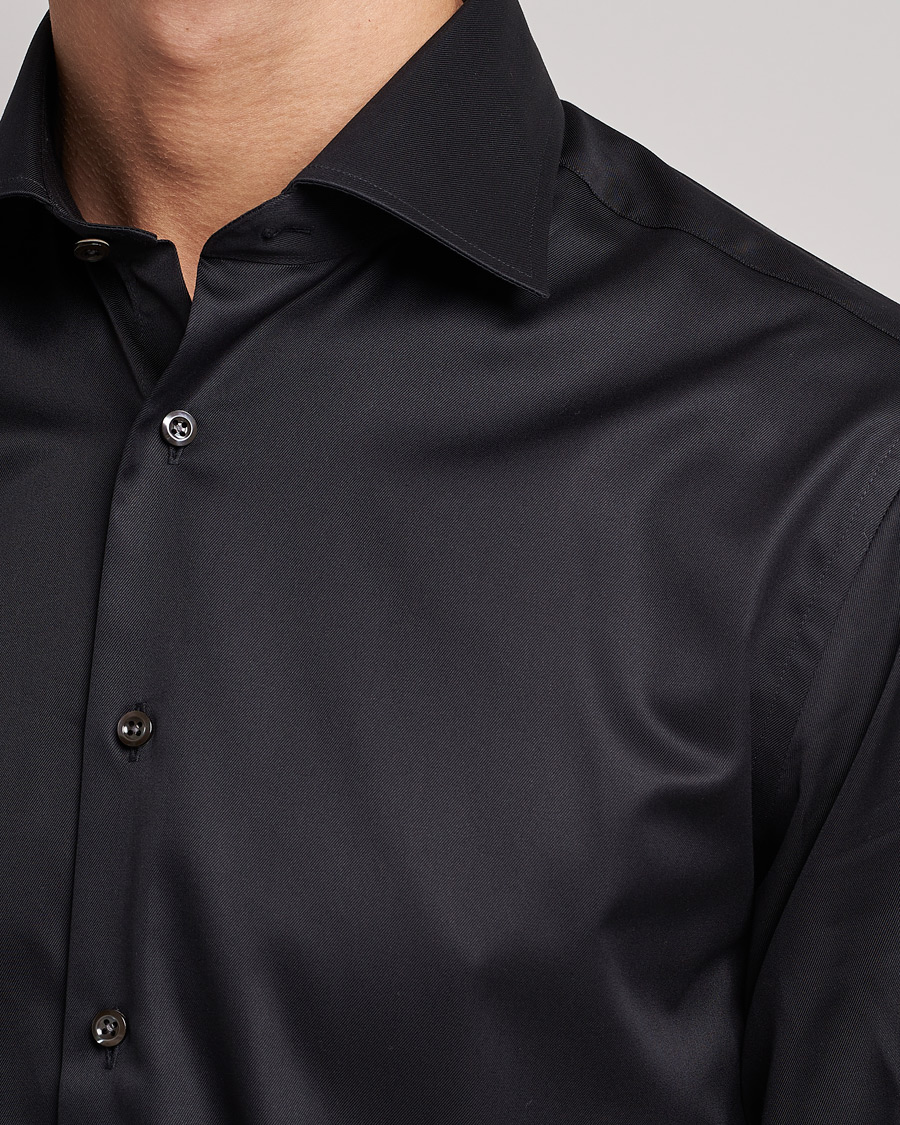 Stenströms Fitted Body Shirt Black