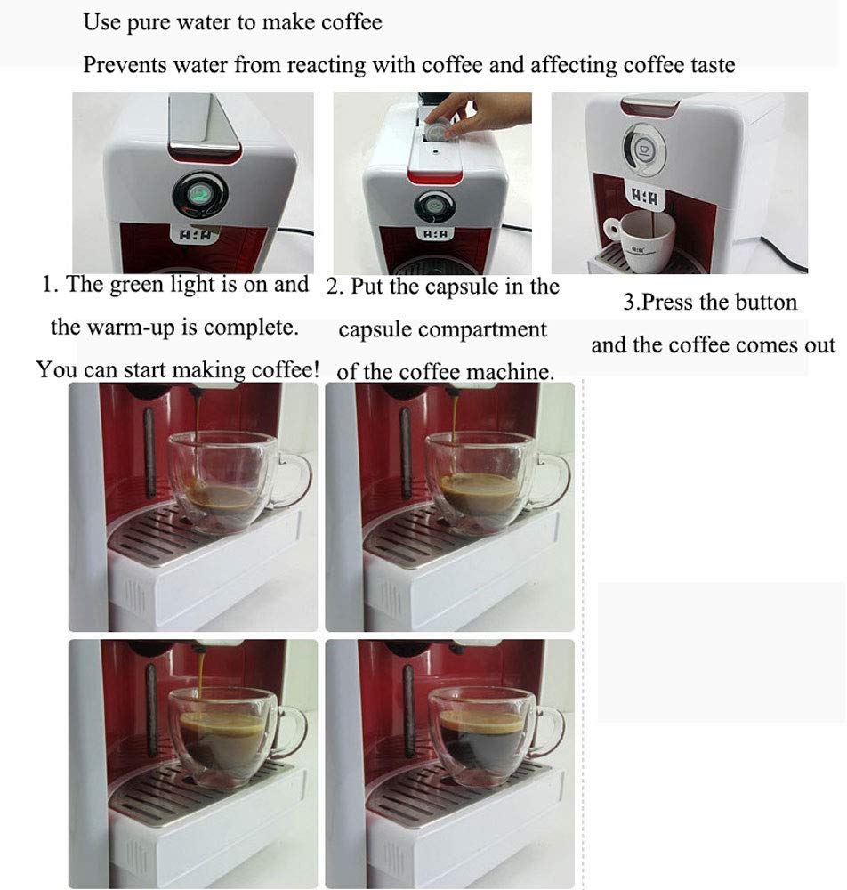 Machine à Café Machine à Café, Machine à Café à Capsules, Machine à Café Entièrement Automatique, Compatible avec Différentes Capsules, Compatible ave