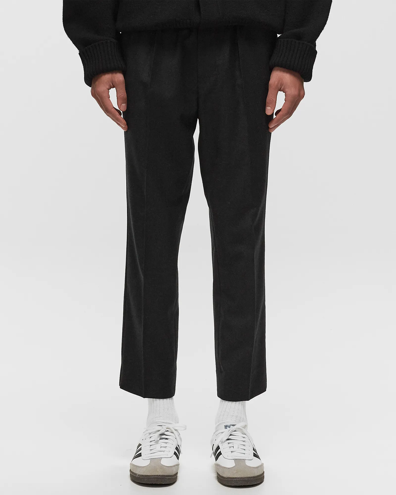 AMI Paris ELASTICATED WAIST CROPPED FIT TROUSERS
