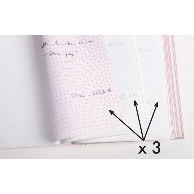 Manifold Factures 29,7x21cm 50 feuillets triple autocopiant Billingue