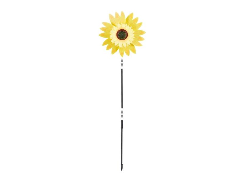 relaxdays Windrad Sonnenblume 70 cm Windmühle-Blume