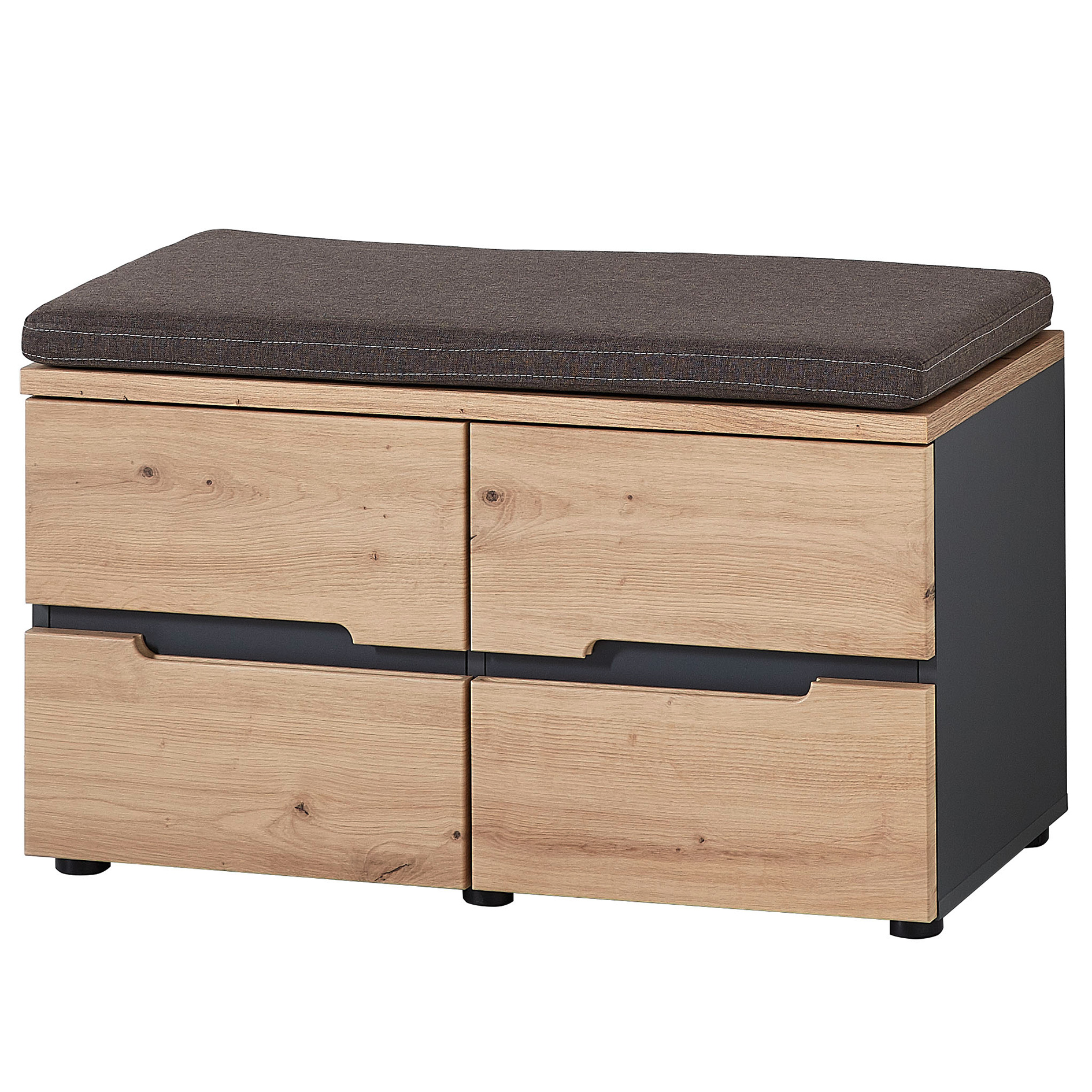 Bank - Artisan Eiche - graphit - mit SItzkissen