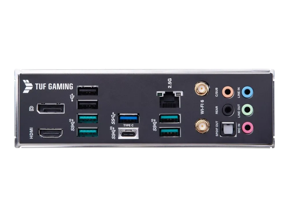 ASUS TUF GAMING B660M-PLUS WIFI - Bundkort - micro ATX - LGA1700 sokkel - B660 Chipset - USB-C Gen 2x2, USB 3.2 Gen 1, USB 3.2 Gen 2, USB-C Gen1 - 2.5 Gigabit LAN, Wi-Fi 6, Bluetooth - onboard grafik (CPU påkrævet) - HD Audio (8-kanaler)