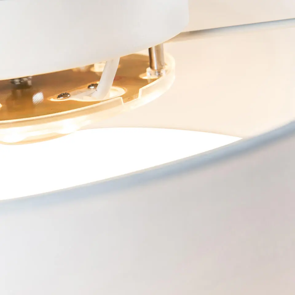 Qazqa plafondlampen drum led wit geïntegreerde led