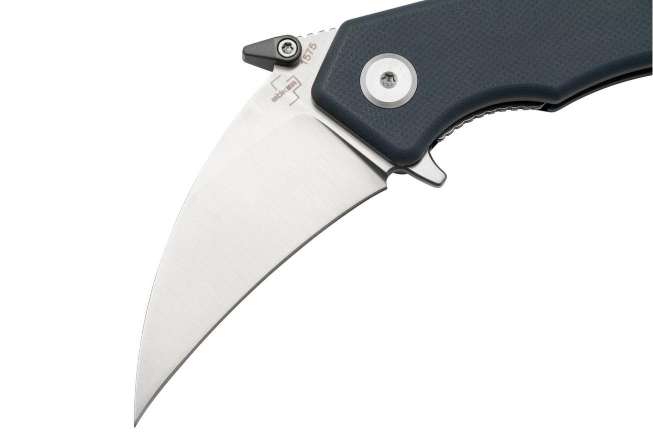 Böker Plus HEL Karambit 01BO516, 154CM, Blue Grey zakmes, Alessandra De Santis design