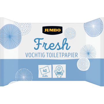 Jumbo Fresh Vochtig Toiletpapier 40 Stuks