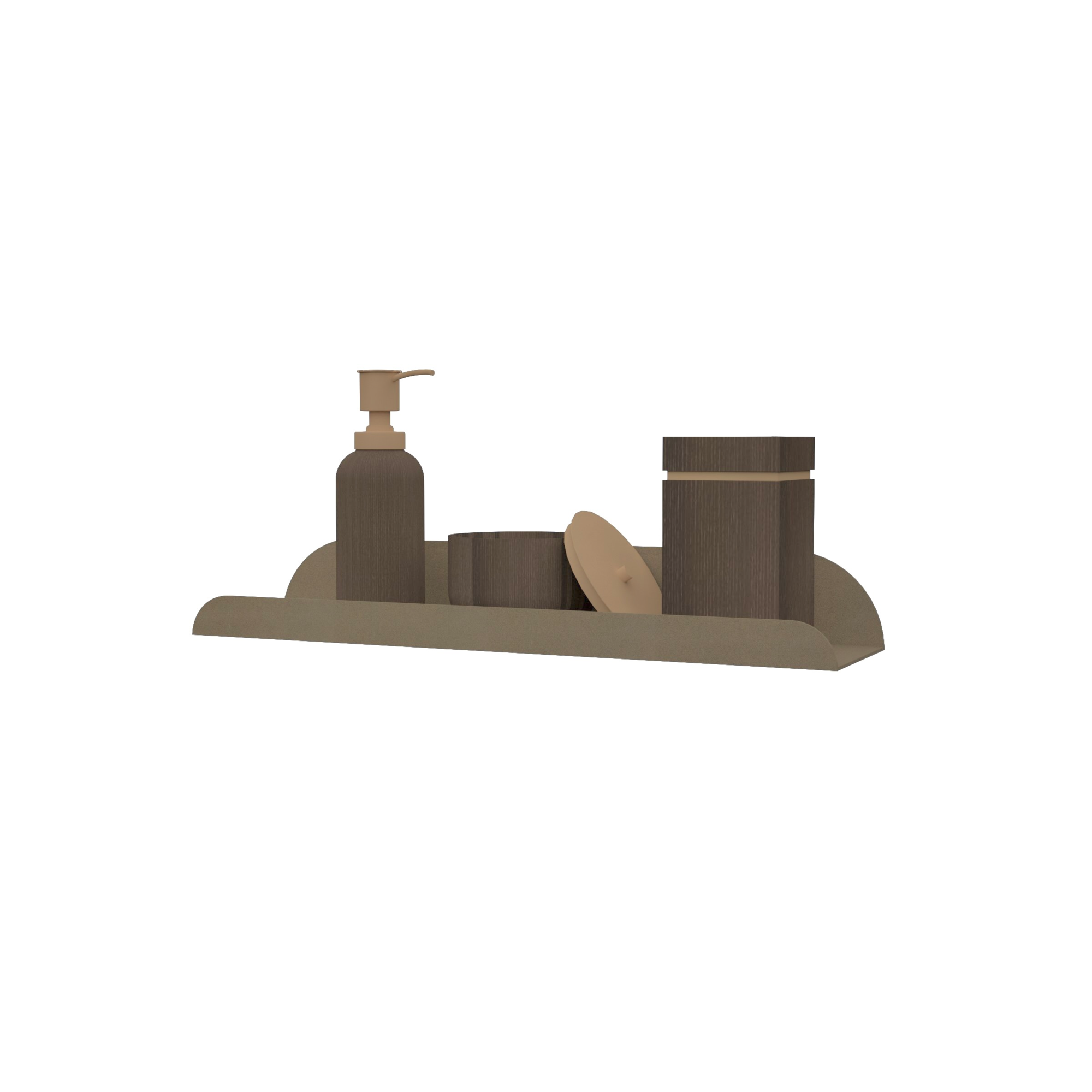Keukenplankjes LIMA 40cm - set van 2 plankjes Mud