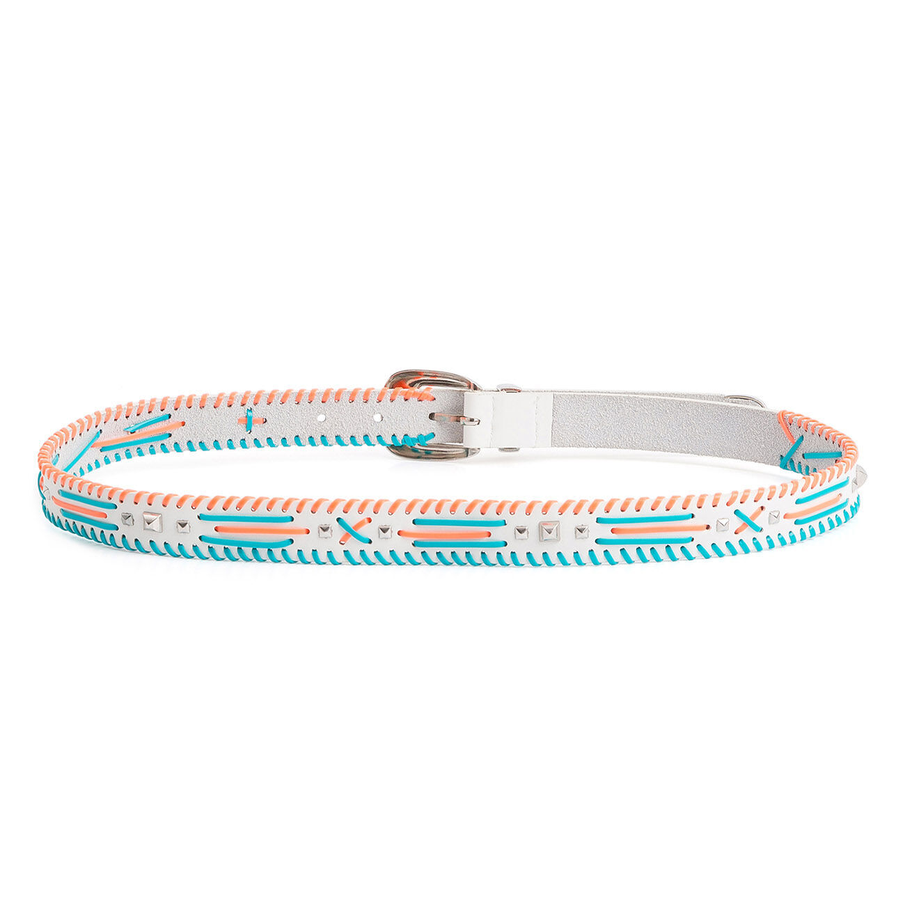 Wild Ceinture en Cuir Dinka blanche