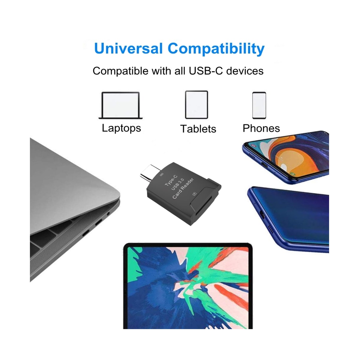 NÖRDIC USB-C 3.0 Kortleser MicroSD UHS-I