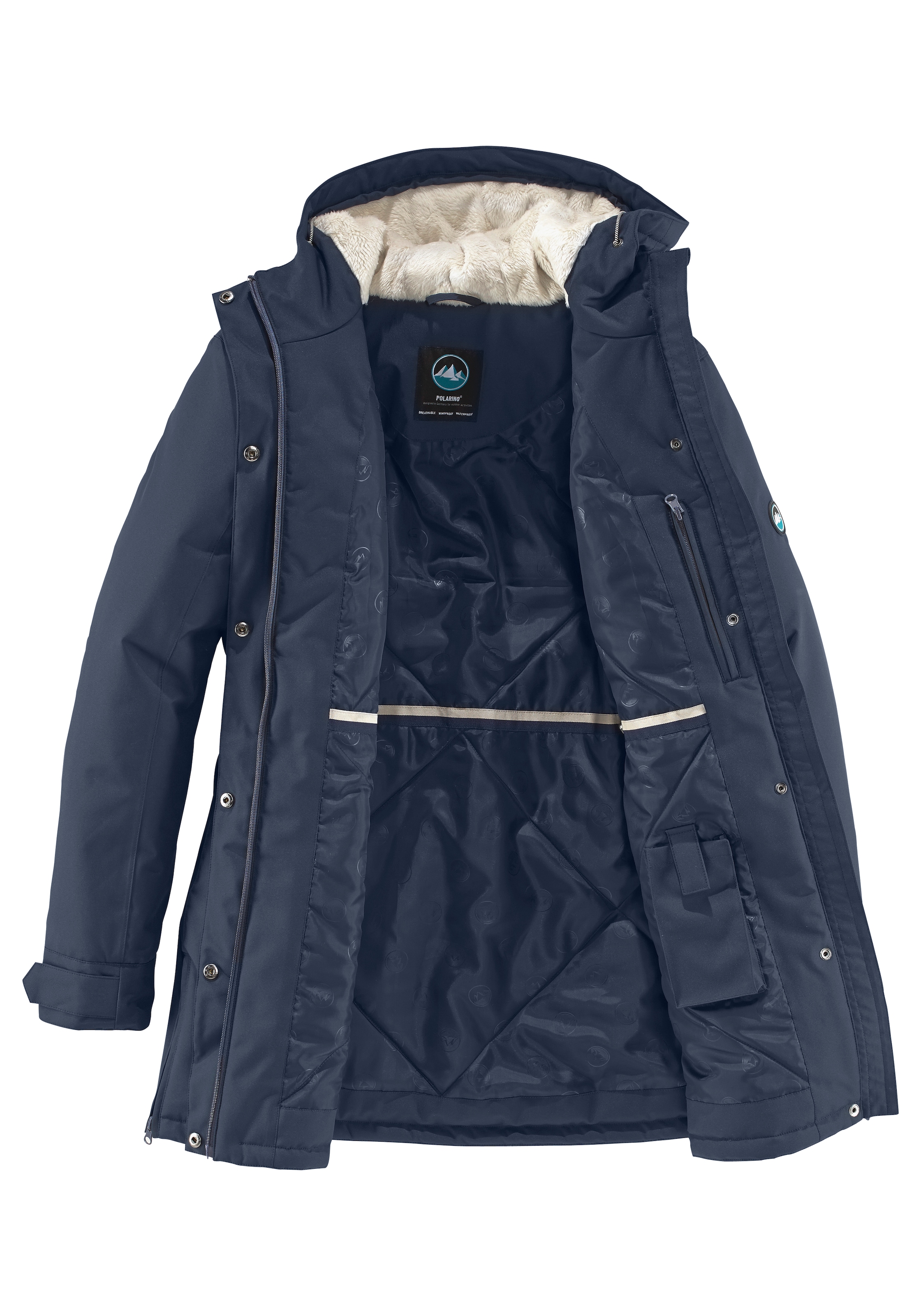 Polarino Funktionsjacke mit Kapuze Atmungsaktiv, winddicht, wasserdicht. Wassersäule 8000mm