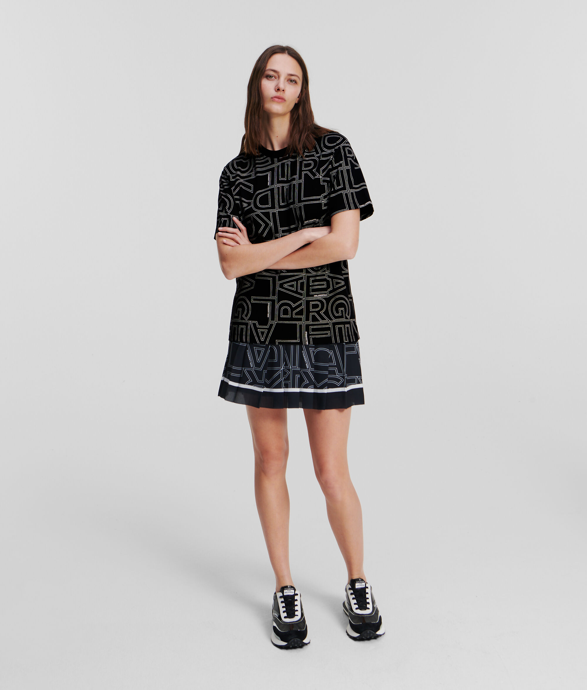T-SHIRT AVEC LOGO KARL FAÇON ALL-OVER