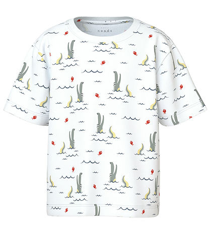 Name It T-Shirt - NmmValther - Bright White/Fish Alligator