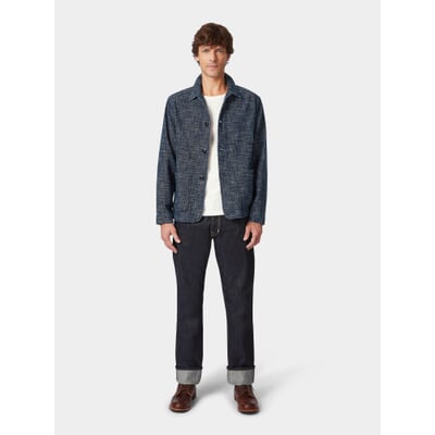 Herren-Overshirt, Blaumelange