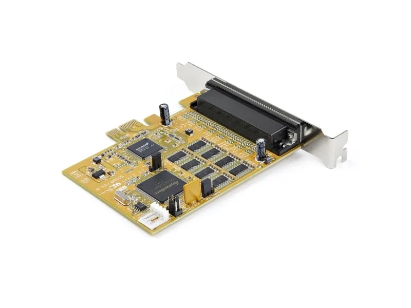 StarTech.com 8-Port PCI Express RS232 Serial Adapter Card, PCIe RS232 Serial Card, 16C1050 UART, Multiport Serial DB9 Controller/Expansion Card, 15kV ESD Protection, Windows & Linux - Up to 921.6 Kbps Baud - Seriel adapter - PCIe - RS-232 x 8 - gul -