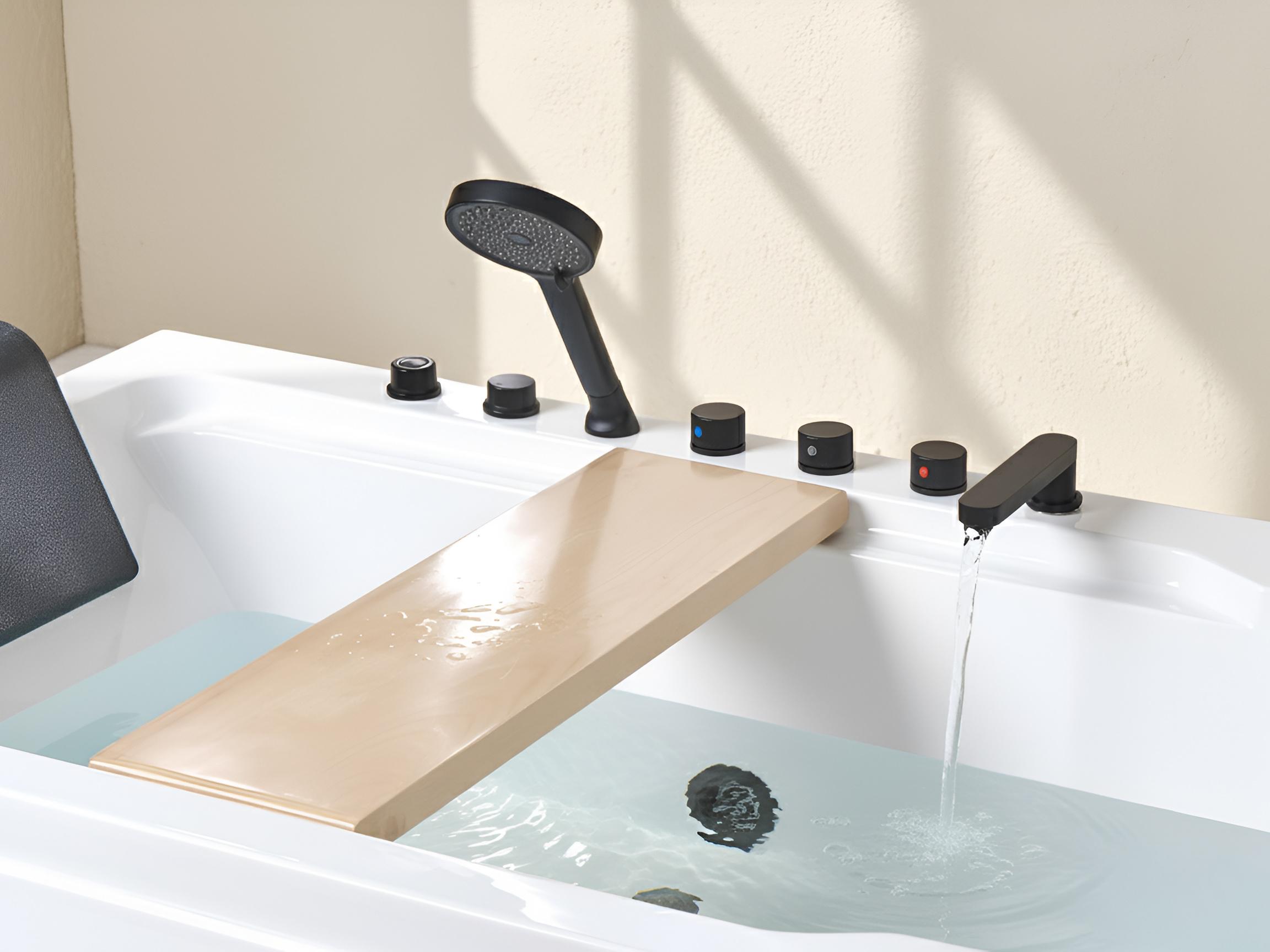 Hoek bubbelbad CAMALU 180 x 86 cm Wit
