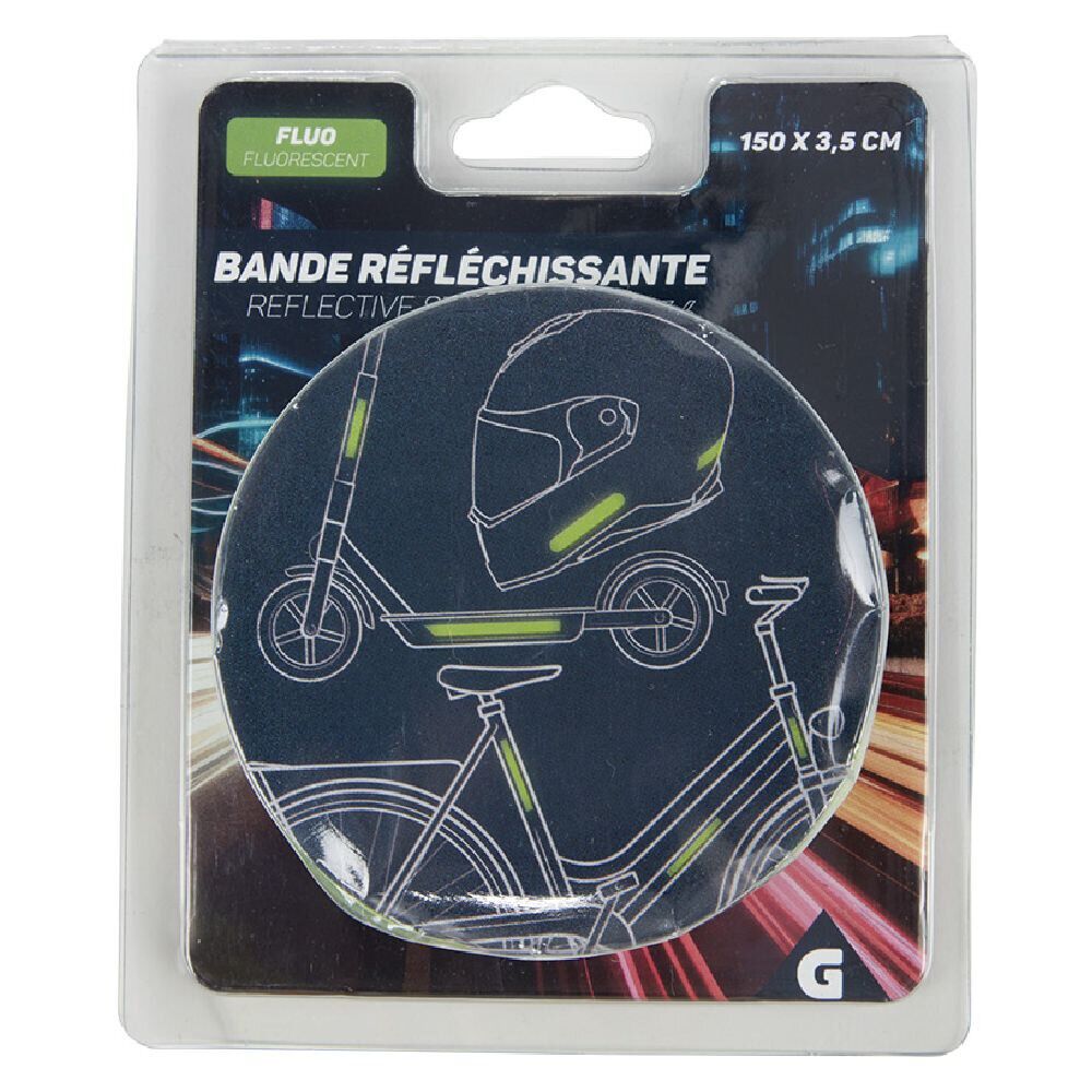 Bande réfléchissante adhésive fluo vert 1,5m