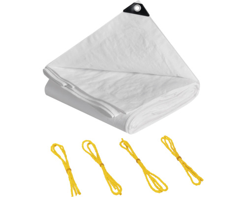Geweven zeildoek 140 g wit 4 x 5 m