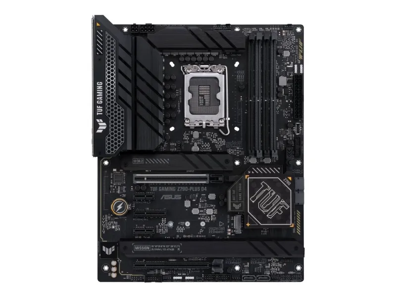 ASUS TUF GAMING Z790-PLUS D4 - Bundkort - ATX - LGA1700 sokkel - Z790 Chipset - USB-C 3.2 Gen 2x2, USB-C 3.2 Gen2, USB 3.2 Gen 1, USB 3.2 Gen 2 - 2.5 Gigabit LAN, Wi-Fi 6, Bluetooth - onboard grafik (CPU påkrævet) - HD Audio (8-kanaler)