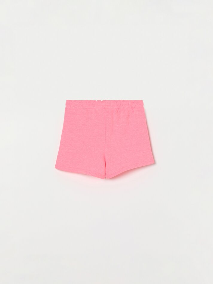 Conjunto com 2 shorts de fleece lisos básicos - Cinza Mesclado
