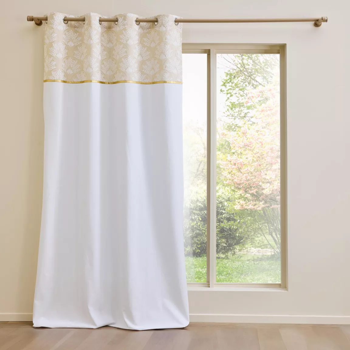 Rideau polycoton (140 x 240 cm) Majestia Beige