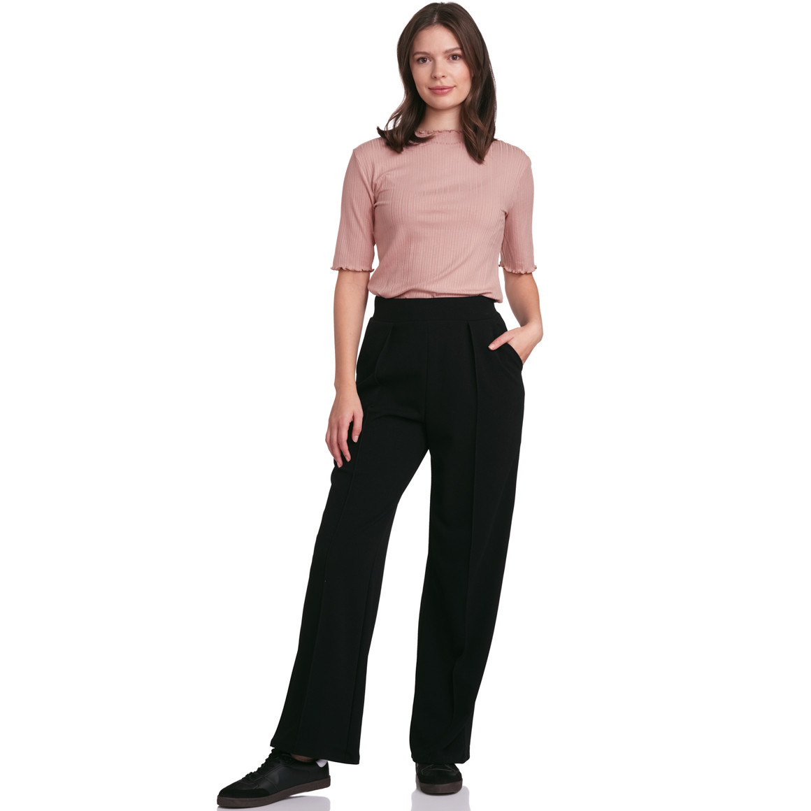 Gina Collection Damen T-Shirt aus Viskose-Mix rosa