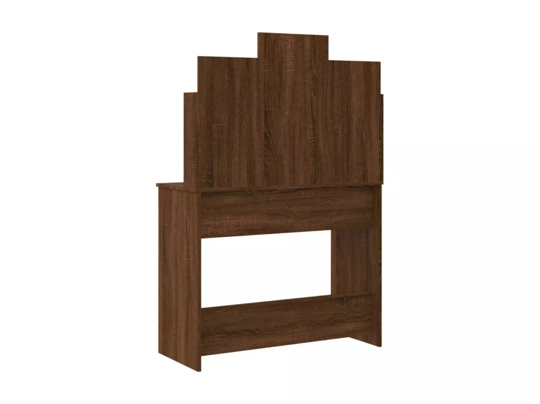 Coiffeuse avec lumières LED chêne marron 96x40x142 cm