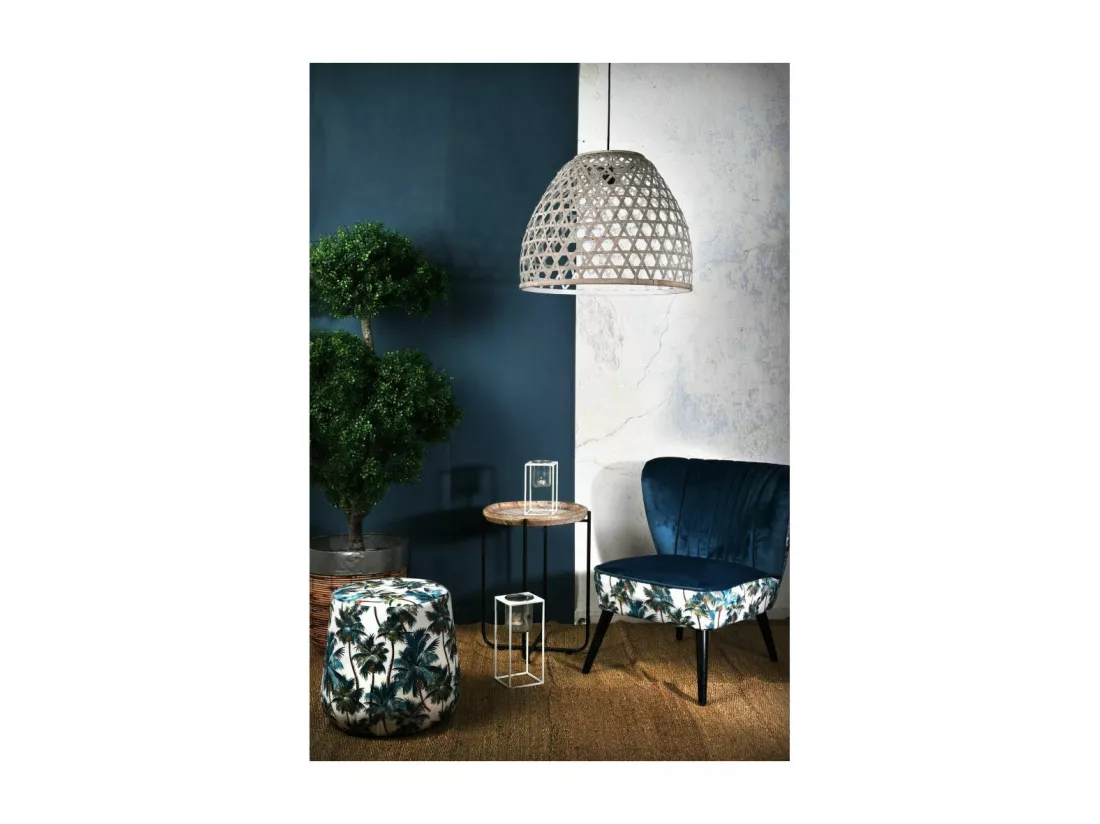 Fauteuil en velours Jungle
