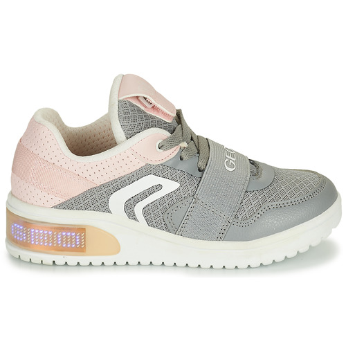 Geox - J XLED GIRL - Gris / Rose