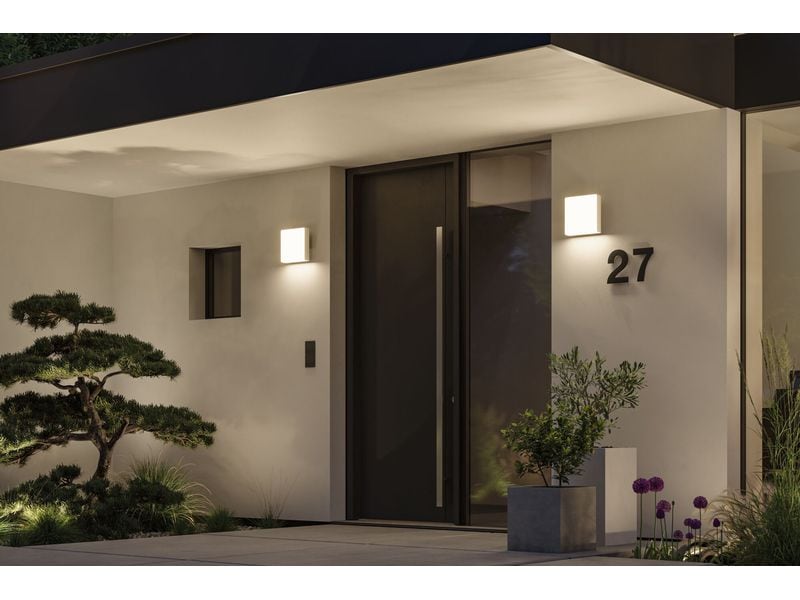 Paulmann Wandleuchte Azalena 230 V Weiss LED Aussenwandleuchte mit Bewegungsmelder