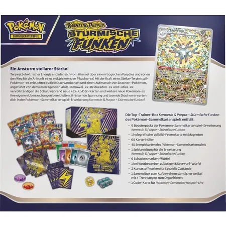 Pokemon Top-Trainer-Box Karmesin & Purpur – Stürmische Funken