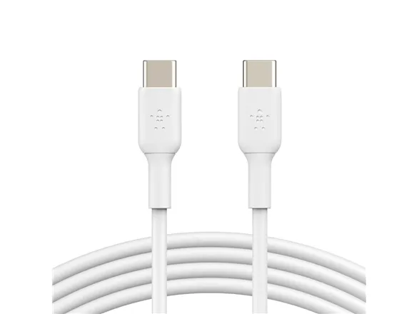 Belkin BoostCharge - USB-kabel - 24 pin USB-C (han) til 24 pin USB-C (han) - 2 m - hvid