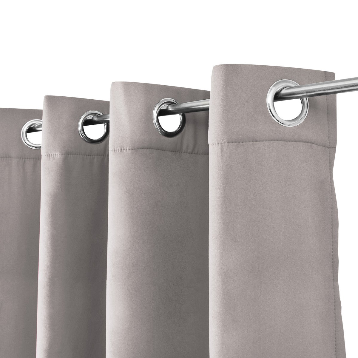Beautissu Amelie TO Gordijn met Ring 140x245cm Grijs (set van 2)