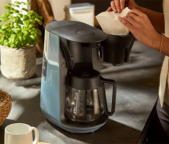 Tchibo Filterkaffeemaschine »Let's Brew«, graublau