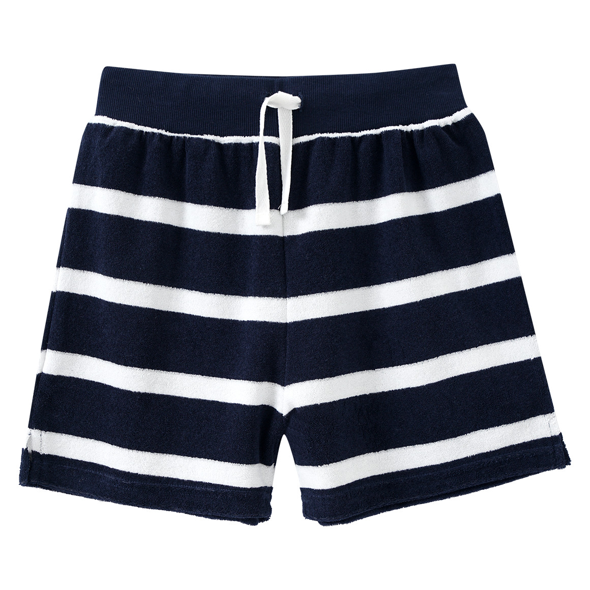 Yigga Jungen Frottee-Shorty mit Streifen dunkelblau / weiss