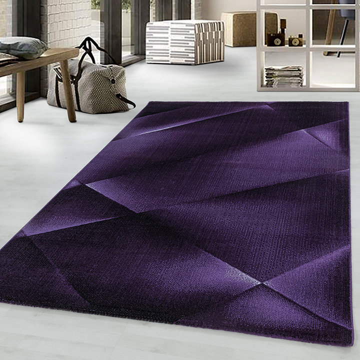 Modern vloerkleed - Streaky Design Paars | Modern design