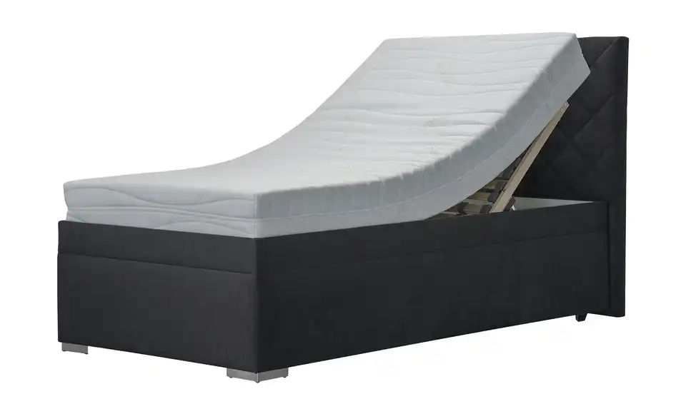 Polsterbett Klara 100 cm Schwarz