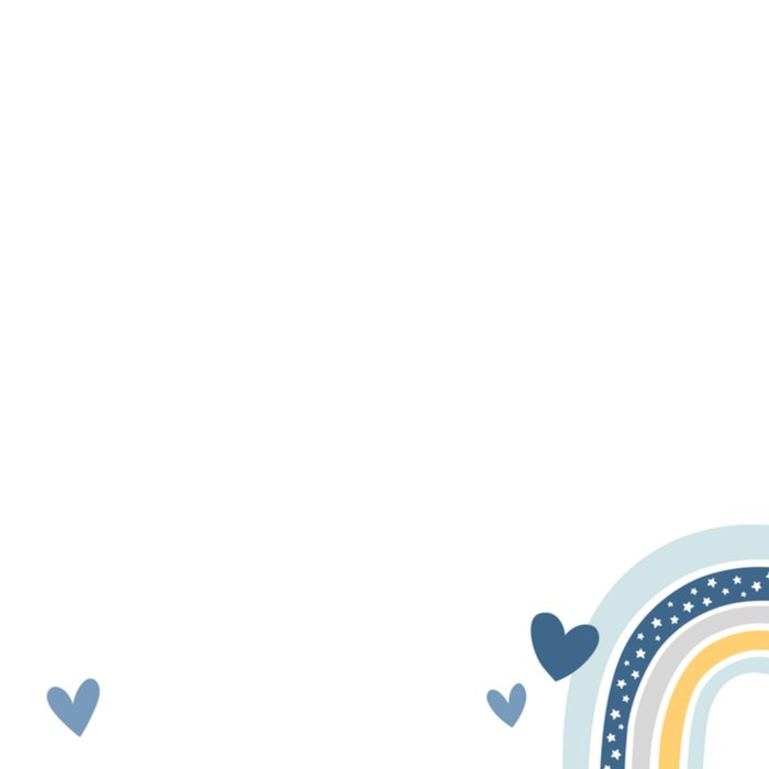 Kleine Vlindervoetjes | Geboortekaart | Regenboog kindje