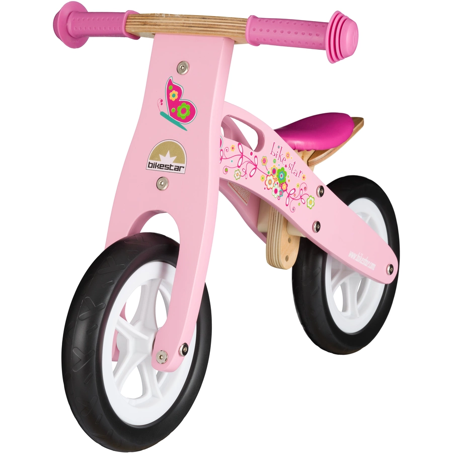 Bikestar Laufrad 10 Zoll Holz pink