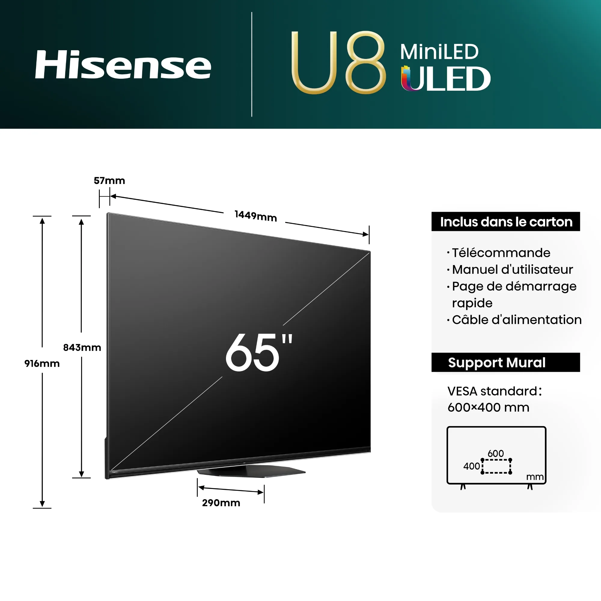 Hisense 65U8NQ TV QLED