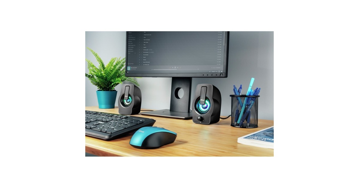 TrustGemi RGB 2.0 luidsprekerset pc-luidspreker  (Zwart, RGB led)