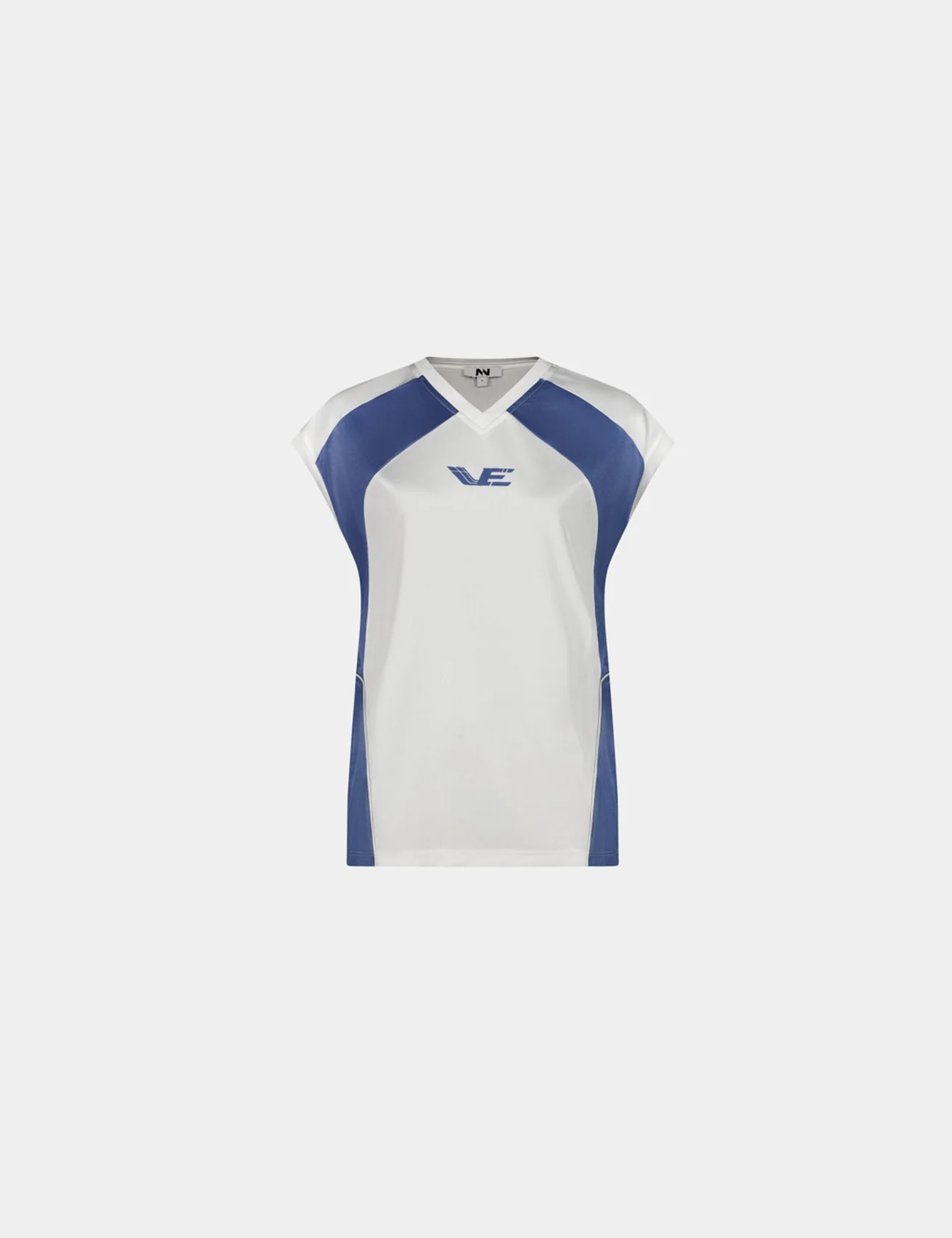 T-shirt de foot bleu et blanc