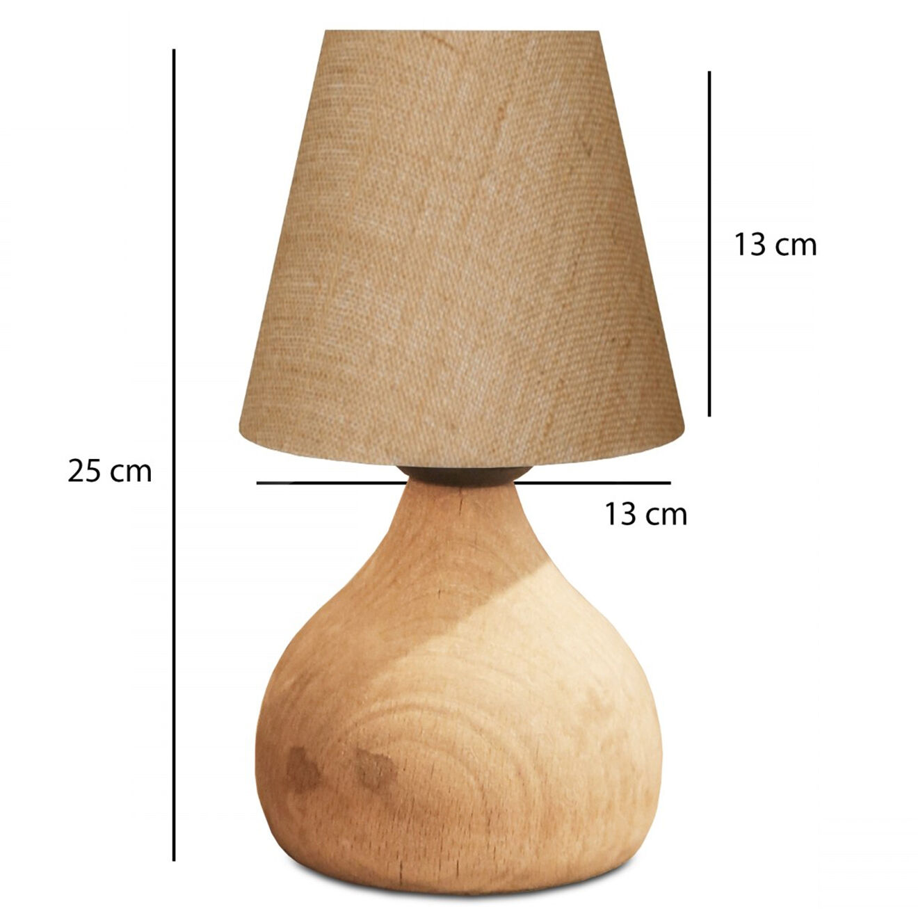 Opviq Lampe de table Ayd beige - D.13x13 cm