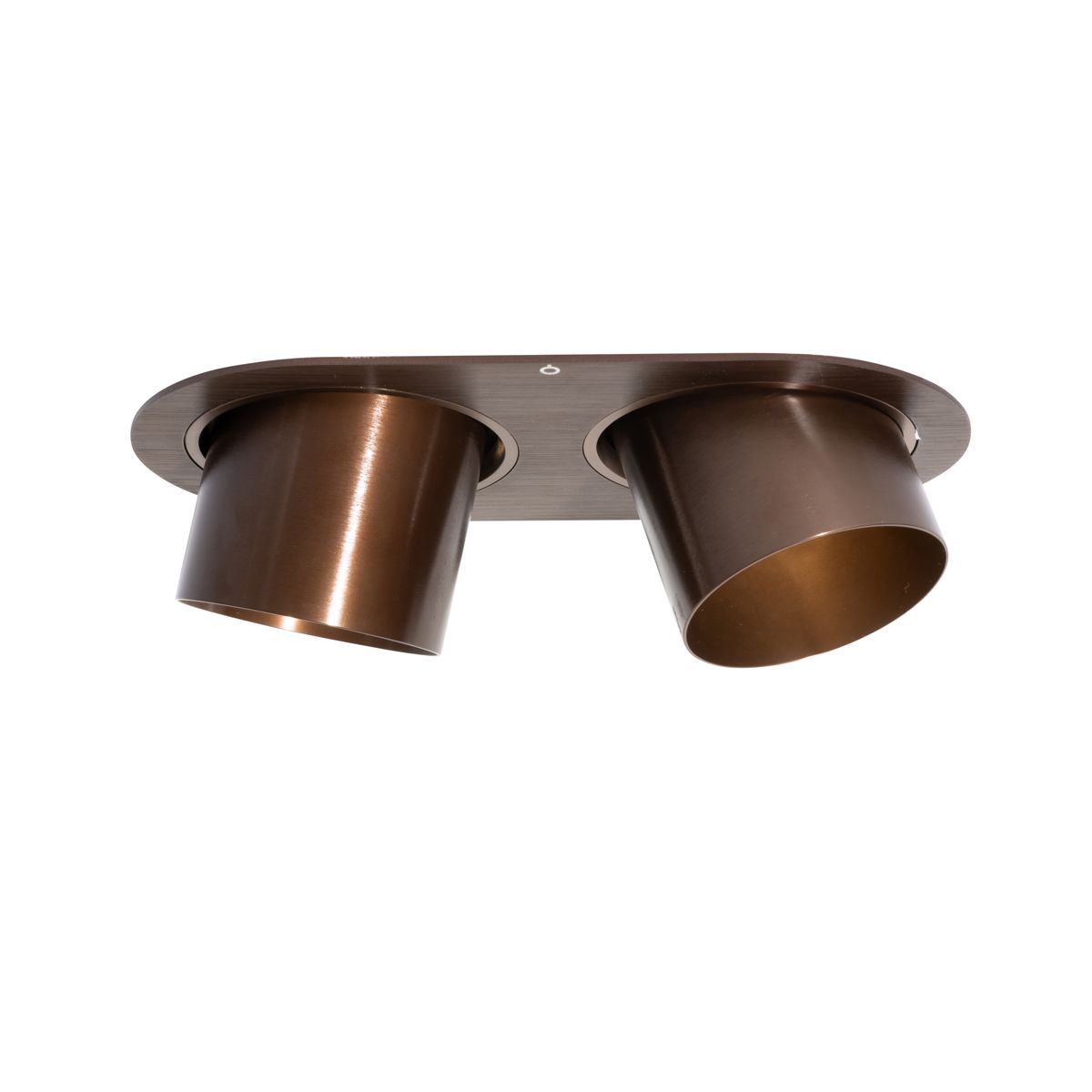 Set van 6 inbouwspots donkerbrons GU10 70mm kantelbaar 2-lichts - Installa