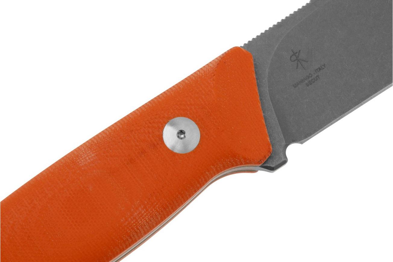 Fox Knives Rifle Receiver FX-662 OR, Orange G10 vaststaand mes, Raven Knives design