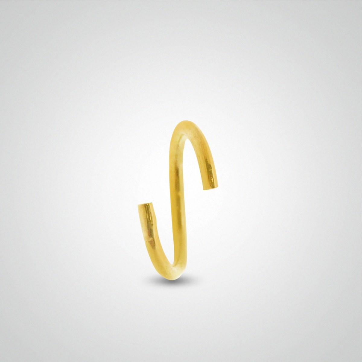 Piercing d'hélix anneau en or jaune à écarter