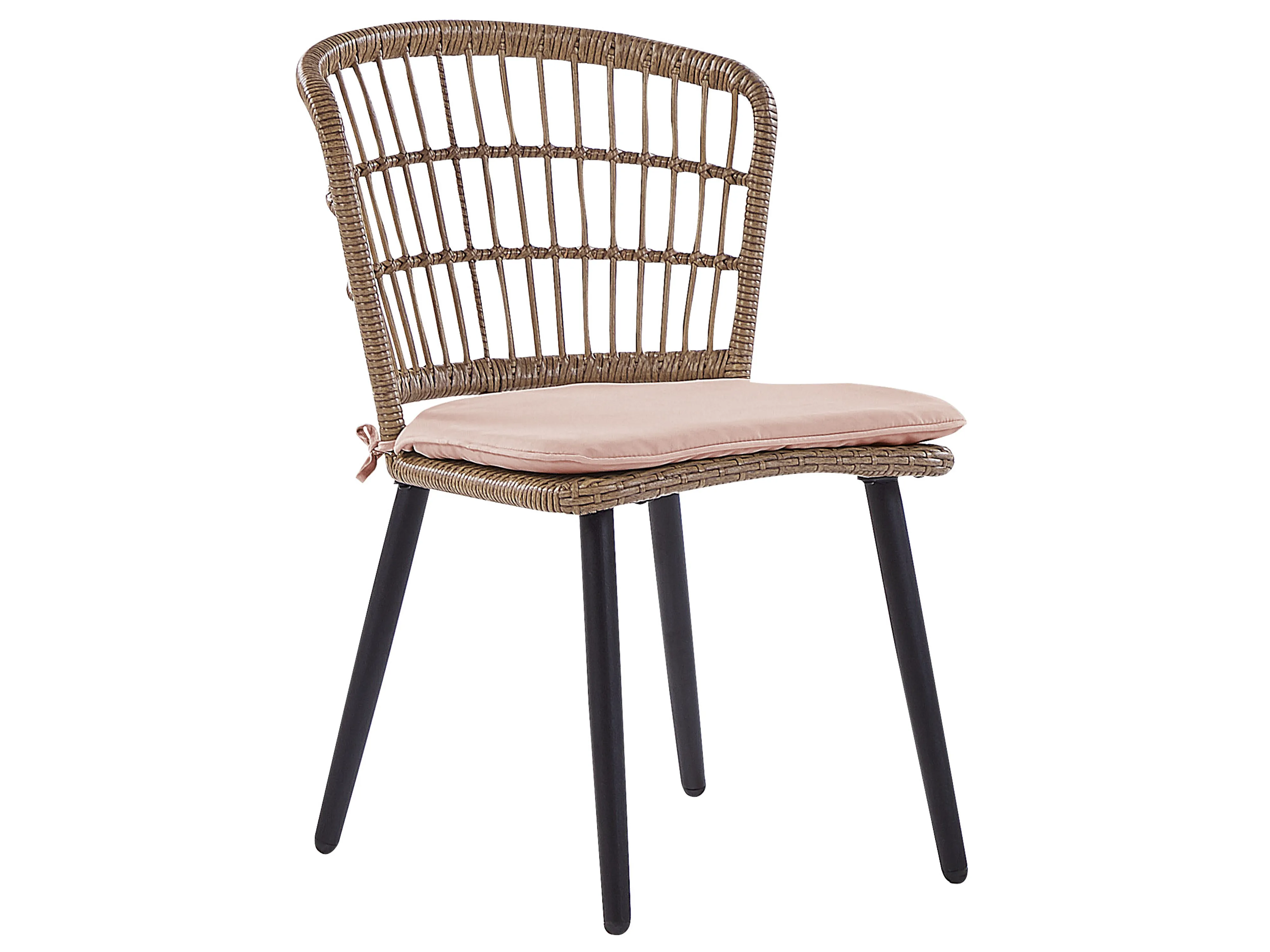 Tuinset 6-zits ALIANO met kussens PE rotan Pastelroze